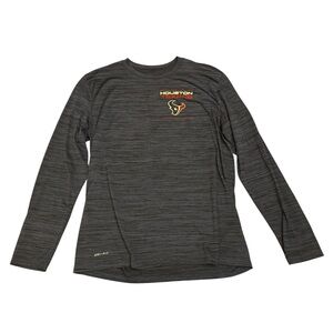 NFL Houston Texans Football Navy Blue Dri-Fit Long Sleeve Shirt Women’s Large